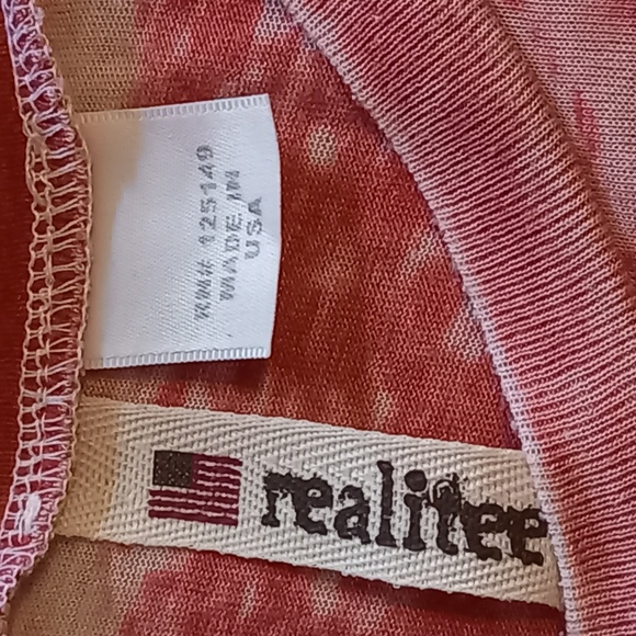 Size M 10-12 Topshop Realitee Vintage Look Pink & White - Picture 6 of 7